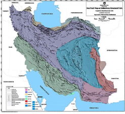 Iran Fault Map on Sedimentary-Structural Units