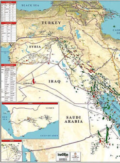 Middle East & South Caspian Oil & Gas Map 2021